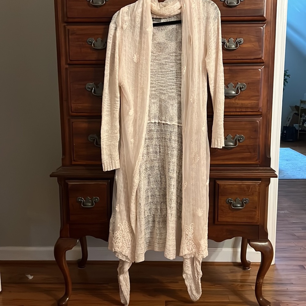 Saga Blush Pink Long Cardigan